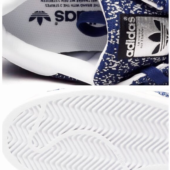 Adidas SUPERSTAR Series, Men Sneakers- Oxford Blue/Bright White- S85980- Sz:10 - Picture 8 of 11